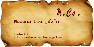 Moduna Cserjén névjegykártya